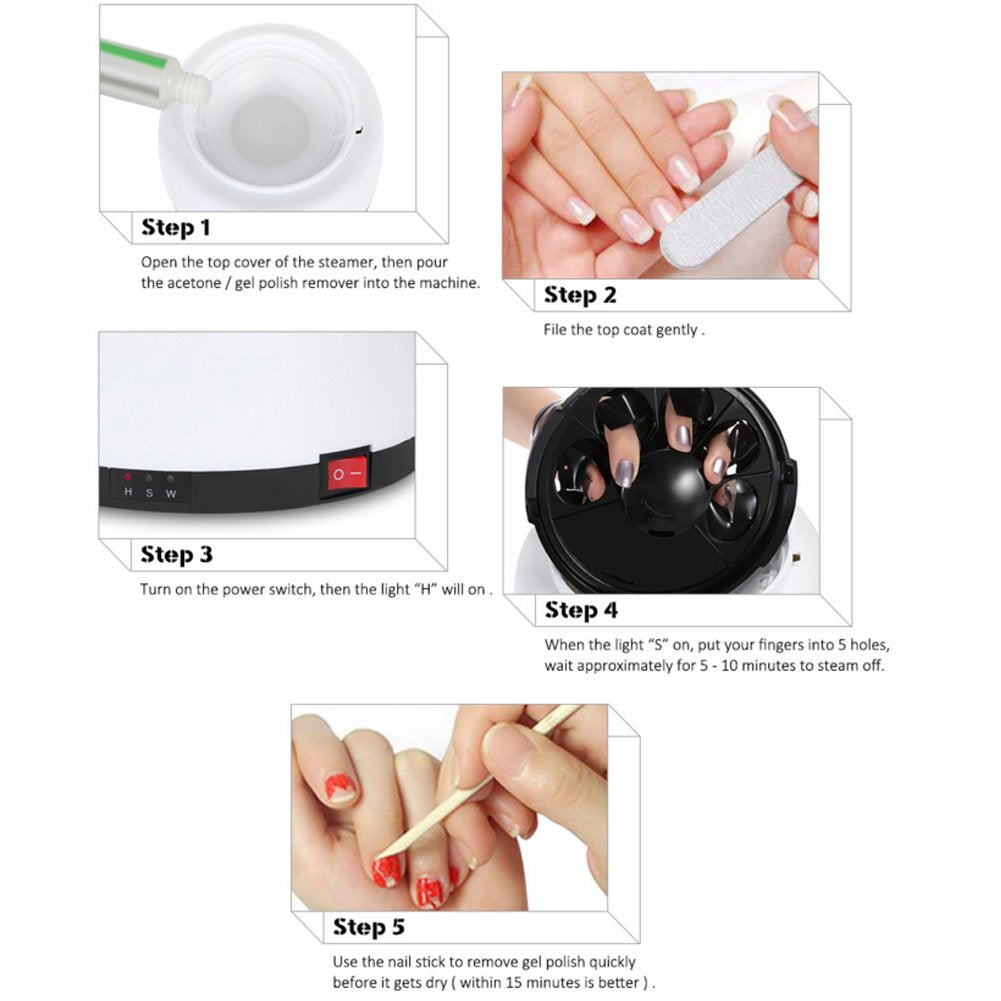 Steam Nail Polish Removal™