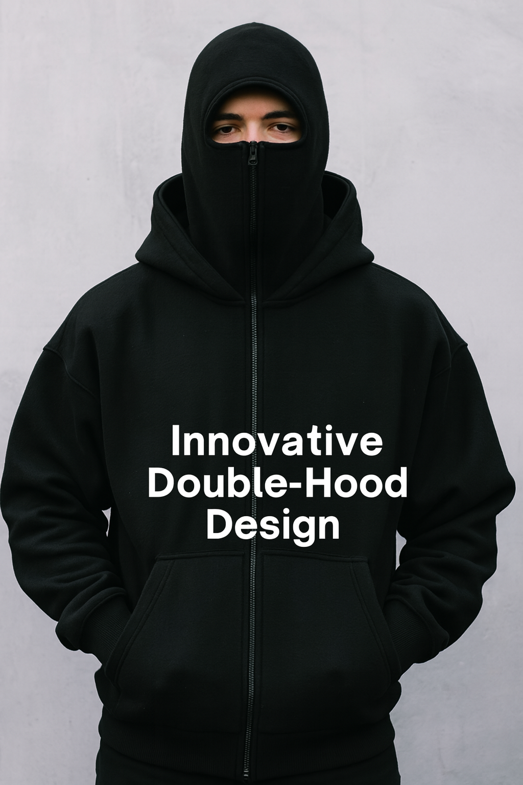 Fleece-lined Double Hood Unique Design