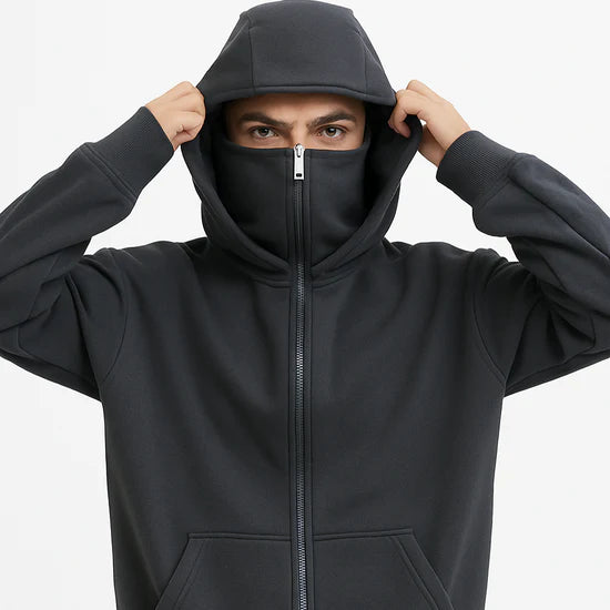 Fleece-lined Double Hood Unique Design