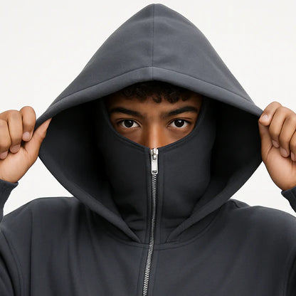 Fleece-lined Double Hood Unique Design