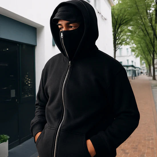 Fleece-lined Double Hood Unique Design