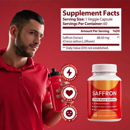 Saffron Capsules Vitamin Dietary Supplement Capsules